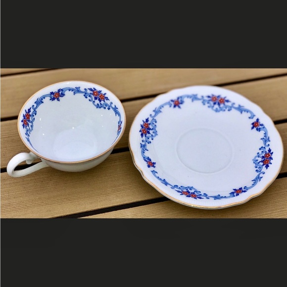 Early 20th Century Antique Schumann Bavaria US ZONE Germany Teacup & Saucer - Picture 8 of 10